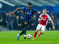 Yann Aurel Bisseck of FC Internazionale during the UEFA Champions League 2024/25 League Phase MD4 match between FC Internazionale and Arsena...