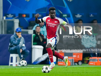 Bukayo Saka of Arsenal during the UEFA Champions League 2024/25 League Phase MD4 match between FC Internazionale and Arsenal at Stadio San S...