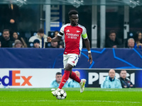 Bukayo Saka of Arsenal during the UEFA Champions League 2024/25 League Phase MD4 match between FC Internazionale and Arsenal at Stadio San S...