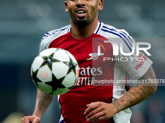 Gabriel Jesus of Arsenal during the UEFA Champions League 2024/25 League Phase MD4 match between FC Internazionale and Arsenal at Stadio San...