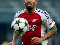 Gabriel Jesus of Arsenal during the UEFA Champions League 2024/25 League Phase MD4 match between FC Internazionale and Arsenal at Stadio San...