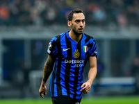 Hakan Calhanoglu of FC Internazionale during the UEFA Champions League 2024/25 League Phase MD4 match between FC Internazionale and Arsenal...