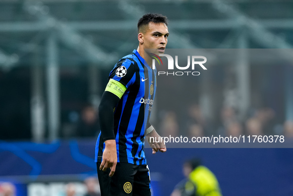 Lautaro Martinez of FC Internazionale during the UEFA Champions League 2024/25 League Phase MD4 match between FC Internazionale and Arsenal...