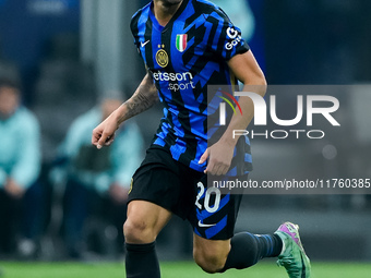 Hakan Calhanoglu of FC Internazionale during the UEFA Champions League 2024/25 League Phase MD4 match between FC Internazionale and Arsenal...