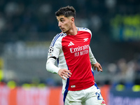 Kai Havertz of Arsenal during the UEFA Champions League 2024/25 League Phase MD4 match between FC Internazionale and Arsenal at Stadio San S...