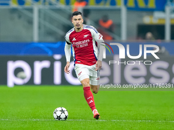 Gabriel Martinelli of Arsenal during the UEFA Champions League 2024/25 League Phase MD4 match between FC Internazionale and Arsenal at Stadi...