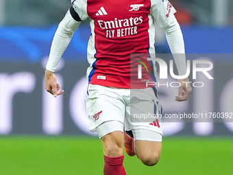 Gabriel Martinelli of Arsenal during the UEFA Champions League 2024/25 League Phase MD4 match between FC Internazionale and Arsenal at Stadi...