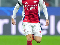 Gabriel Martinelli of Arsenal during the UEFA Champions League 2024/25 League Phase MD4 match between FC Internazionale and Arsenal at Stadi...