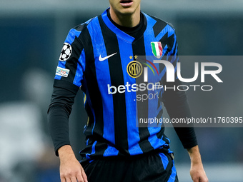 Kristjan Asllani of FC Internazionale looks on during the UEFA Champions League 2024/25 League Phase MD4 match between FC Internazionale and...