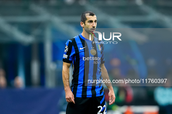 Henrikh Mkhitaryan of FC Internazionale looks on during the UEFA Champions League 2024/25 League Phase MD4 match between FC Internazionale a...