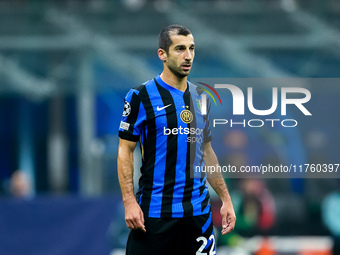 Henrikh Mkhitaryan of FC Internazionale looks on during the UEFA Champions League 2024/25 League Phase MD4 match between FC Internazionale a...