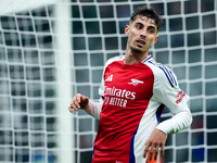 Kai Havertz of Arsenal looks on during the UEFA Champions League 2024/25 League Phase MD4 match between FC Internazionale and Arsenal at Sta...