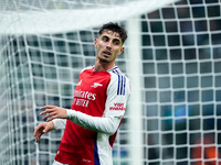 Kai Havertz of Arsenal looks on during the UEFA Champions League 2024/25 League Phase MD4 match between FC Internazionale and Arsenal at Sta...