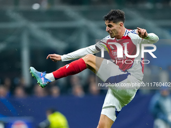 Kai Havertz of Arsenal during the UEFA Champions League 2024/25 League Phase MD4 match between FC Internazionale and Arsenal at Stadio San S...