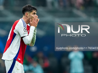 Kai Havertz of Arsenal looks dejected during the UEFA Champions League 2024/25 League Phase MD4 match between FC Internazionale and Arsenal...