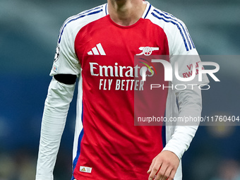 Kai Havertz of Arsenal looks on during the UEFA Champions League 2024/25 League Phase MD4 match between FC Internazionale and Arsenal at Sta...