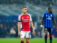 Leandro Trossard of Arsenal during the UEFA Champions League 2024/25 League Phase MD4 match between FC Internazionale and Arsenal at Stadio...