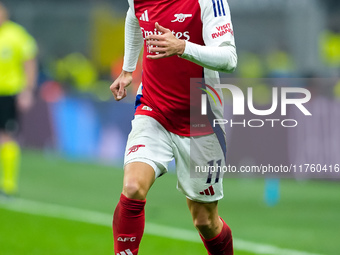 Gabriel Martinelli of Arsenal during the UEFA Champions League 2024/25 League Phase MD4 match between FC Internazionale and Arsenal at Stadi...