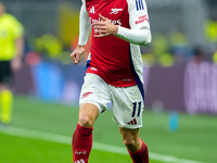 Gabriel Martinelli of Arsenal during the UEFA Champions League 2024/25 League Phase MD4 match between FC Internazionale and Arsenal at Stadi...