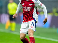 Gabriel Martinelli of Arsenal during the UEFA Champions League 2024/25 League Phase MD4 match between FC Internazionale and Arsenal at Stadi...