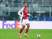 Gabriel of Arsenal during the UEFA Champions League 2024/25 League Phase MD4 match between FC Internazionale and Arsenal at Stadio San Siro...