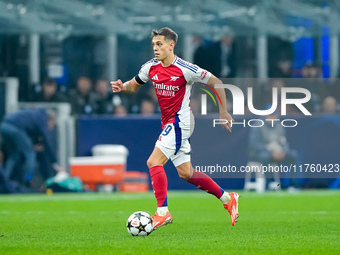 Leandro Trossard of Arsenal during the UEFA Champions League 2024/25 League Phase MD4 match between FC Internazionale and Arsenal at Stadio...