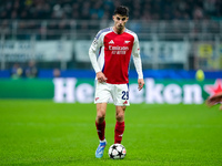 Kai Havertz of Arsenal during the UEFA Champions League 2024/25 League Phase MD4 match between FC Internazionale and Arsenal at Stadio San S...