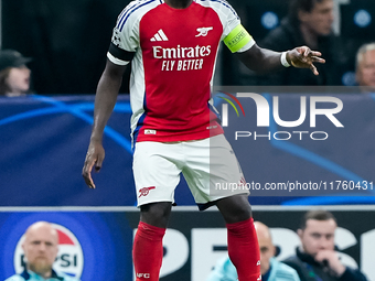 Bukayo Saka of Arsenal during the UEFA Champions League 2024/25 League Phase MD4 match between FC Internazionale and Arsenal at Stadio San S...