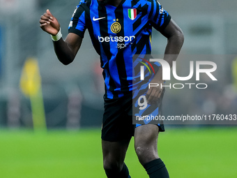 Marcus Thuram of FC Internazionale during the UEFA Champions League 2024/25 League Phase MD4 match between FC Internazionale and Arsenal at...