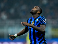 Marcus Thuram of FC Internazionale during the UEFA Champions League 2024/25 League Phase MD4 match between FC Internazionale and Arsenal at...