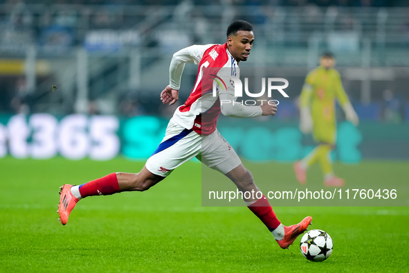 Gabriel of Arsenal during the UEFA Champions League 2024/25 League Phase MD4 match between FC Internazionale and Arsenal at Stadio San Siro...