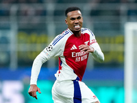 Gabriel of Arsenal during the UEFA Champions League 2024/25 League Phase MD4 match between FC Internazionale and Arsenal at Stadio San Siro...