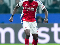 Thomas Partey of Arsenal during the UEFA Champions League 2024/25 League Phase MD4 match between FC Internazionale and Arsenal at Stadio San...