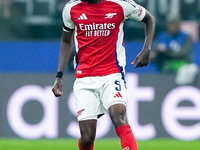 Thomas Partey of Arsenal during the UEFA Champions League 2024/25 League Phase MD4 match between FC Internazionale and Arsenal at Stadio San...