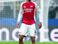 Gabriel of Arsenal during the UEFA Champions League 2024/25 League Phase MD4 match between FC Internazionale and Arsenal at Stadio San Siro...