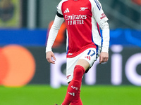 Oleksandr Zinchenko of Arsenal during the UEFA Champions League 2024/25 League Phase MD4 match between FC Internazionale and Arsenal at Stad...