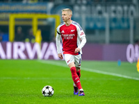 Oleksandr Zinchenko of Arsenal during the UEFA Champions League 2024/25 League Phase MD4 match between FC Internazionale and Arsenal at Stad...