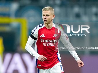 Oleksandr Zinchenko of Arsenal during the UEFA Champions League 2024/25 League Phase MD4 match between FC Internazionale and Arsenal at Stad...