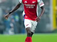 Thomas Partey of Arsenal during the UEFA Champions League 2024/25 League Phase MD4 match between FC Internazionale and Arsenal at Stadio San...