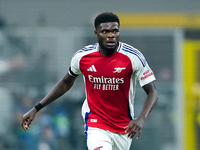 Thomas Partey of Arsenal during the UEFA Champions League 2024/25 League Phase MD4 match between FC Internazionale and Arsenal at Stadio San...