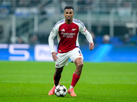 Gabriel of Arsenal during the UEFA Champions League 2024/25 League Phase MD4 match between FC Internazionale and Arsenal at Stadio San Siro...