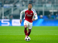 Gabriel of Arsenal during the UEFA Champions League 2024/25 League Phase MD4 match between FC Internazionale and Arsenal at Stadio San Siro...