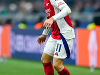 Gabriel Martinelli of Arsenal during the UEFA Champions League 2024/25 League Phase MD4 match between FC Internazionale and Arsenal at Stadi...