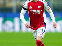 Oleksandr Zinchenko of Arsenal during the UEFA Champions League 2024/25 League Phase MD4 match between FC Internazionale and Arsenal at Stad...