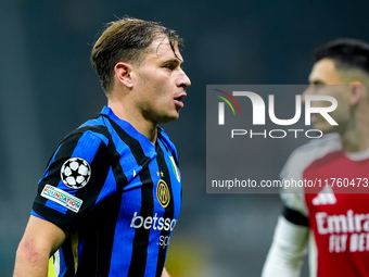 Nicolo' Barella of FC Internazionale looks on during the UEFA Champions League 2024/25 League Phase MD4 match between FC Internazionale and...