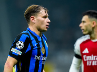 Nicolo' Barella of FC Internazionale looks on during the UEFA Champions League 2024/25 League Phase MD4 match between FC Internazionale and...