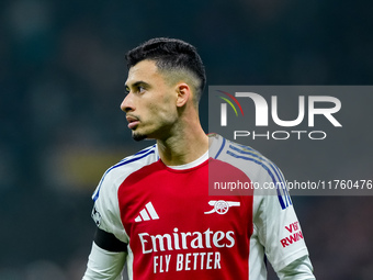 Gabriel Martinelli of Arsenal looks on during the UEFA Champions League 2024/25 League Phase MD4 match between FC Internazionale and Arsenal...