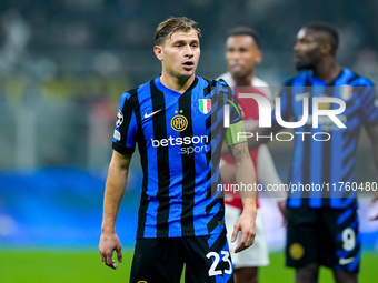 Nicolo' Barella of FC Internazionale looks on during the UEFA Champions League 2024/25 League Phase MD4 match between FC Internazionale and...