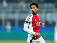 Ethan Nwaneri of Arsenal during the UEFA Champions League 2024/25 League Phase MD4 match between FC Internazionale and Arsenal at Stadio San...