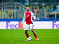 Gabriel of Arsenal during the UEFA Champions League 2024/25 League Phase MD4 match between FC Internazionale and Arsenal at Stadio San Siro...